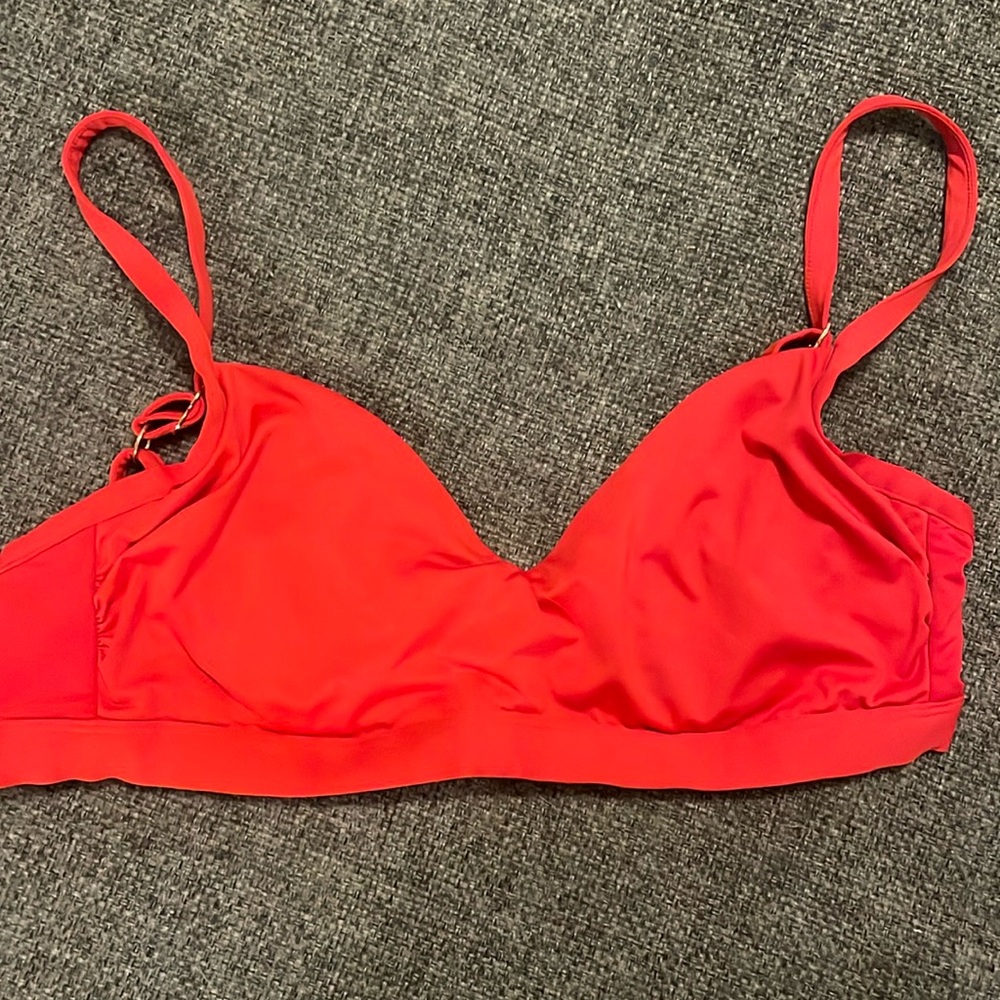 red victoria secret bikini top